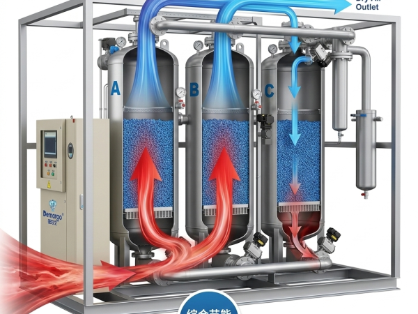 Sécheur à dessiccant à trois tours personnalisé non standard