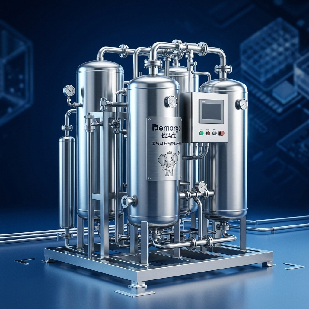 Sécheur d’air à adsorption par chaleur de compression sans consommation d’air vue 2