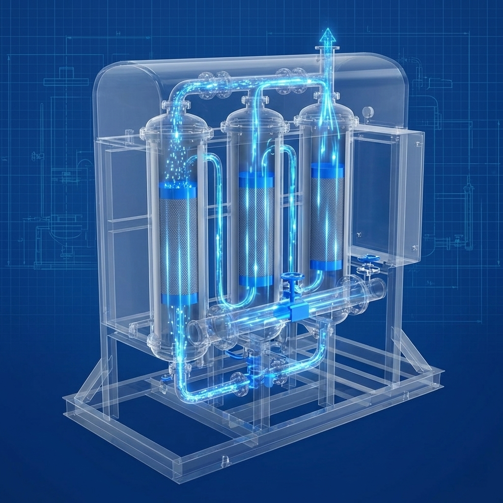 Sécheur d’hydrogène et de dioxyde de carbone à trois tours personnalisé non standard vue 11